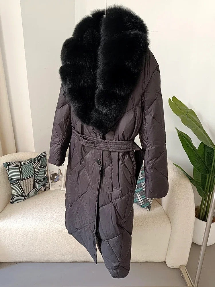 Piumino lungo cappuccio Optyl