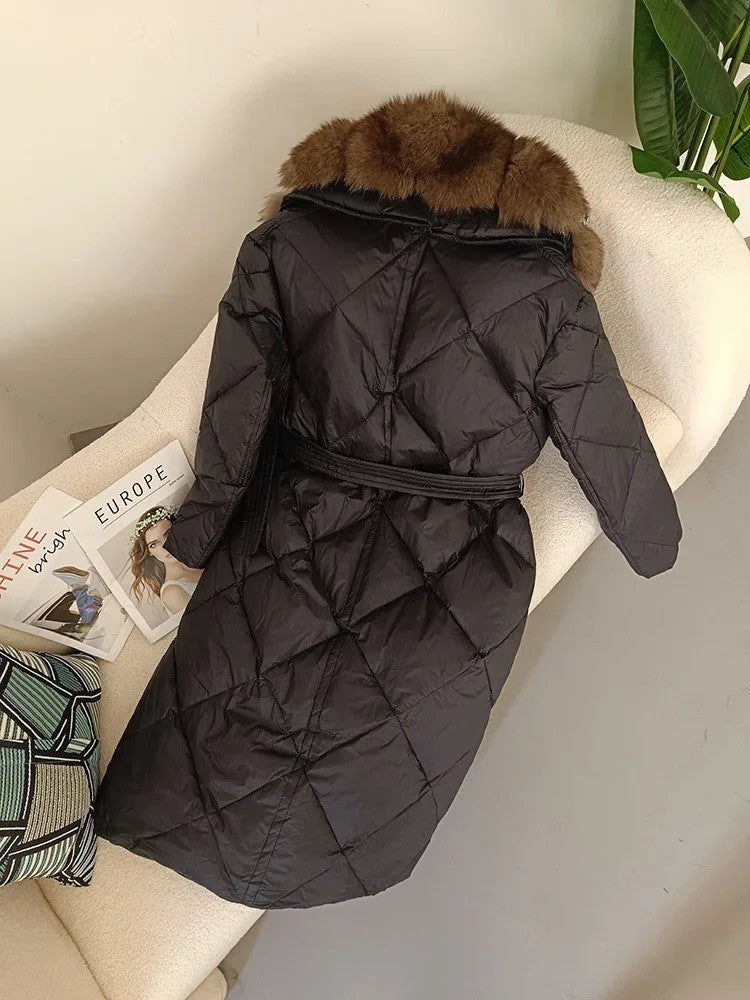 Piumino lungo cappuccio Optyl