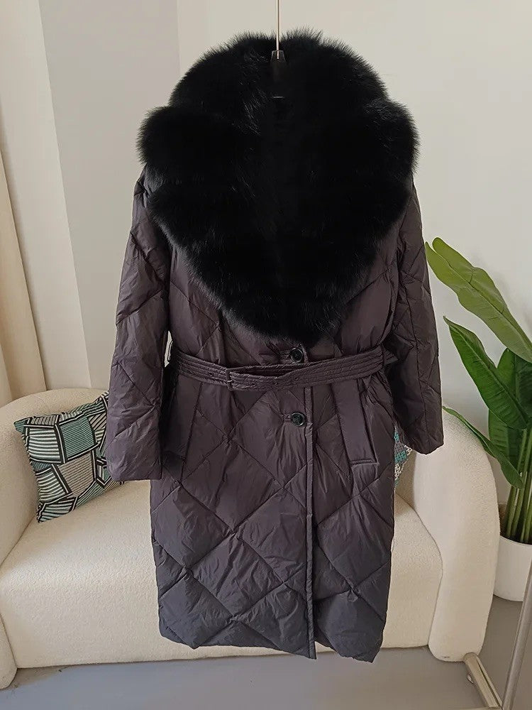 Piumino lungo cappuccio Optyl