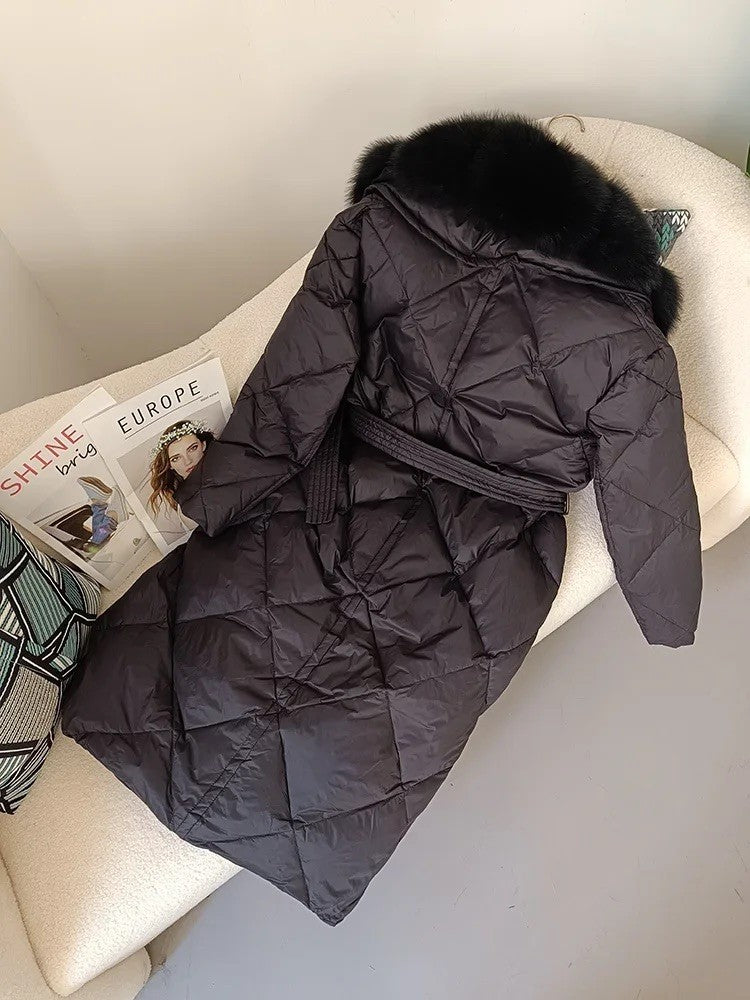 Piumino lungo cappuccio Optyl