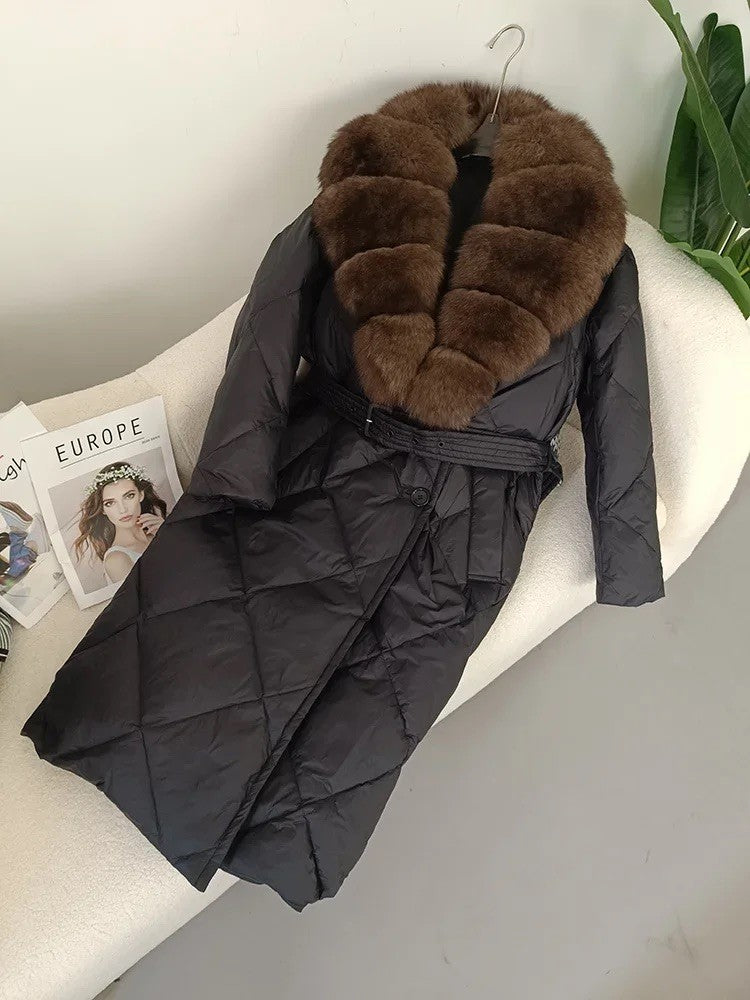 Piumino lungo cappuccio Optyl