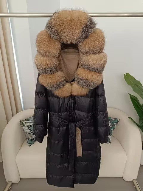 Piumino lungo cappuccio Optyl