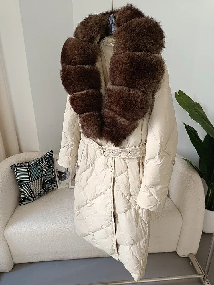 Piumino lungo cappuccio Optyl