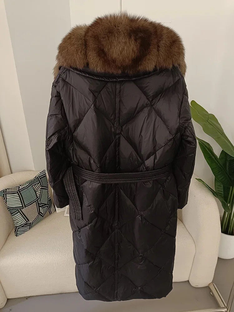 Piumino lungo cappuccio Optyl