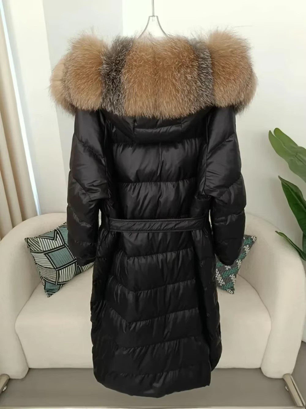 Piumino lungo cappuccio Optyl