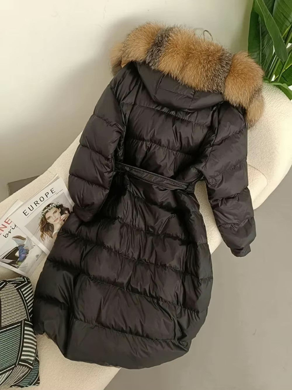 Piumino lungo cappuccio Optyl