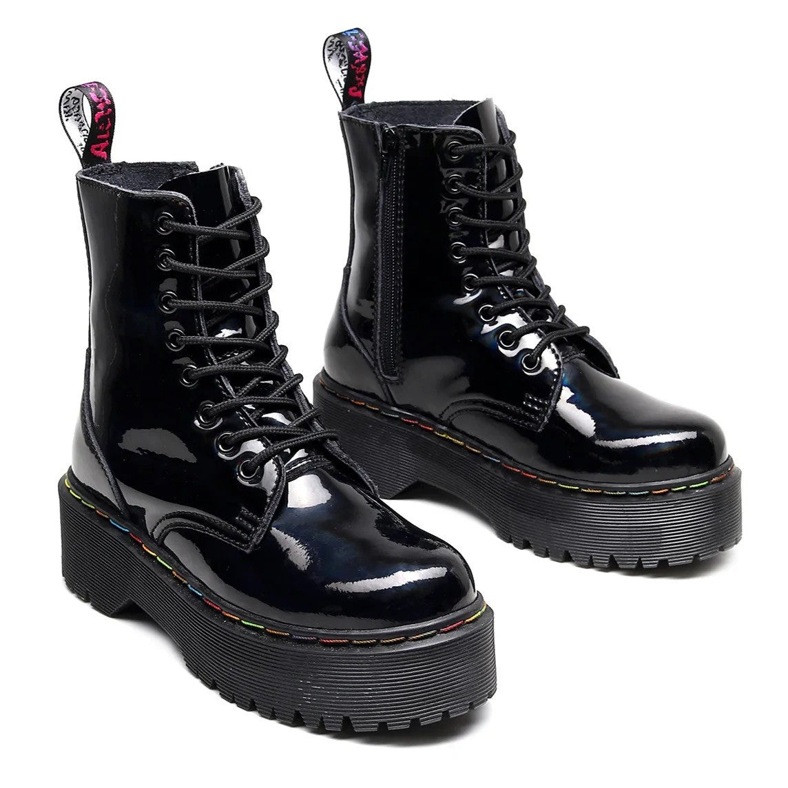 Scarponcino pelle platform