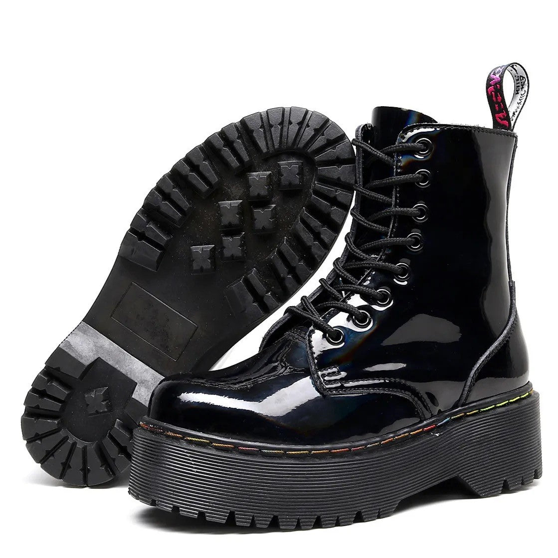 Scarponcino pelle platform