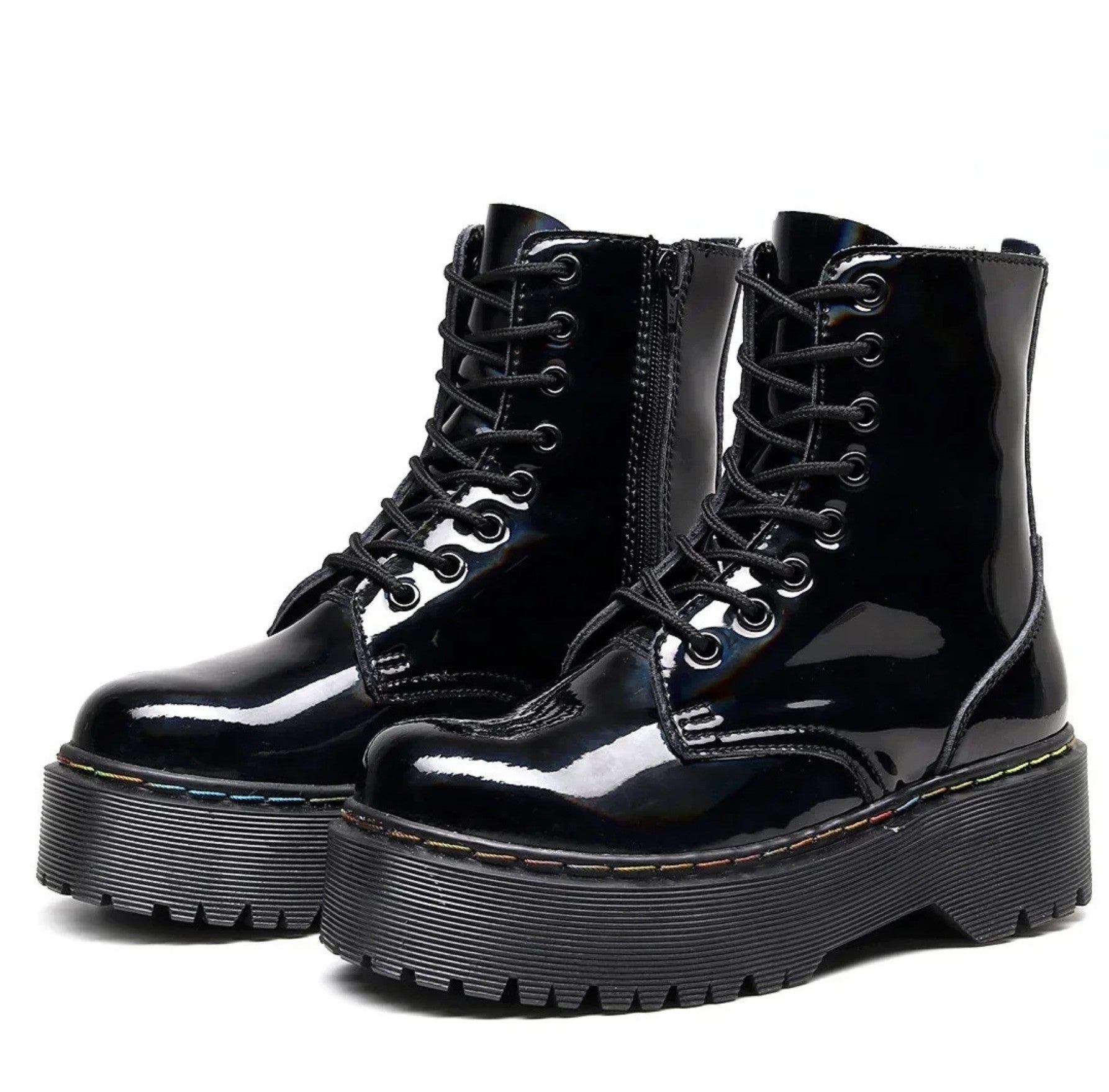 Scarponcino pelle platform