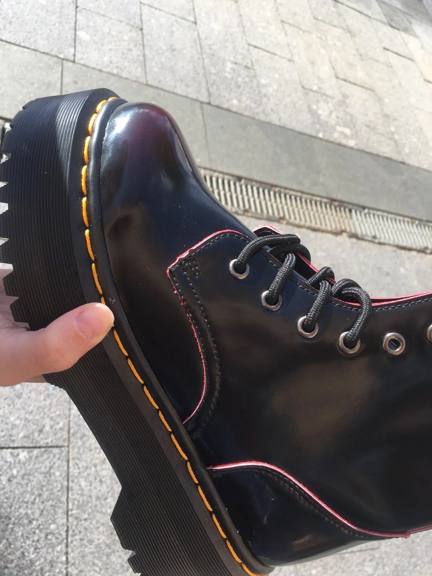 Scarponcino pelle platform