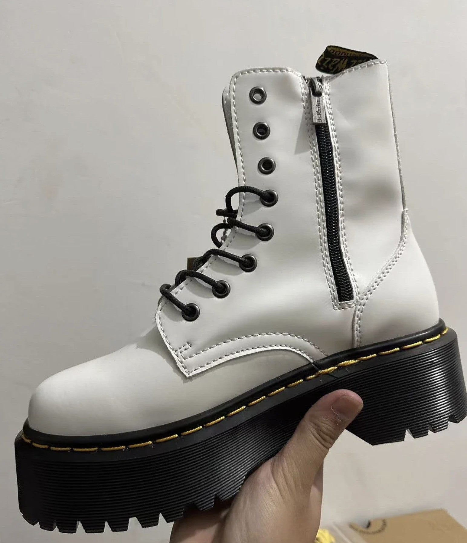 Scarponcino pelle platform