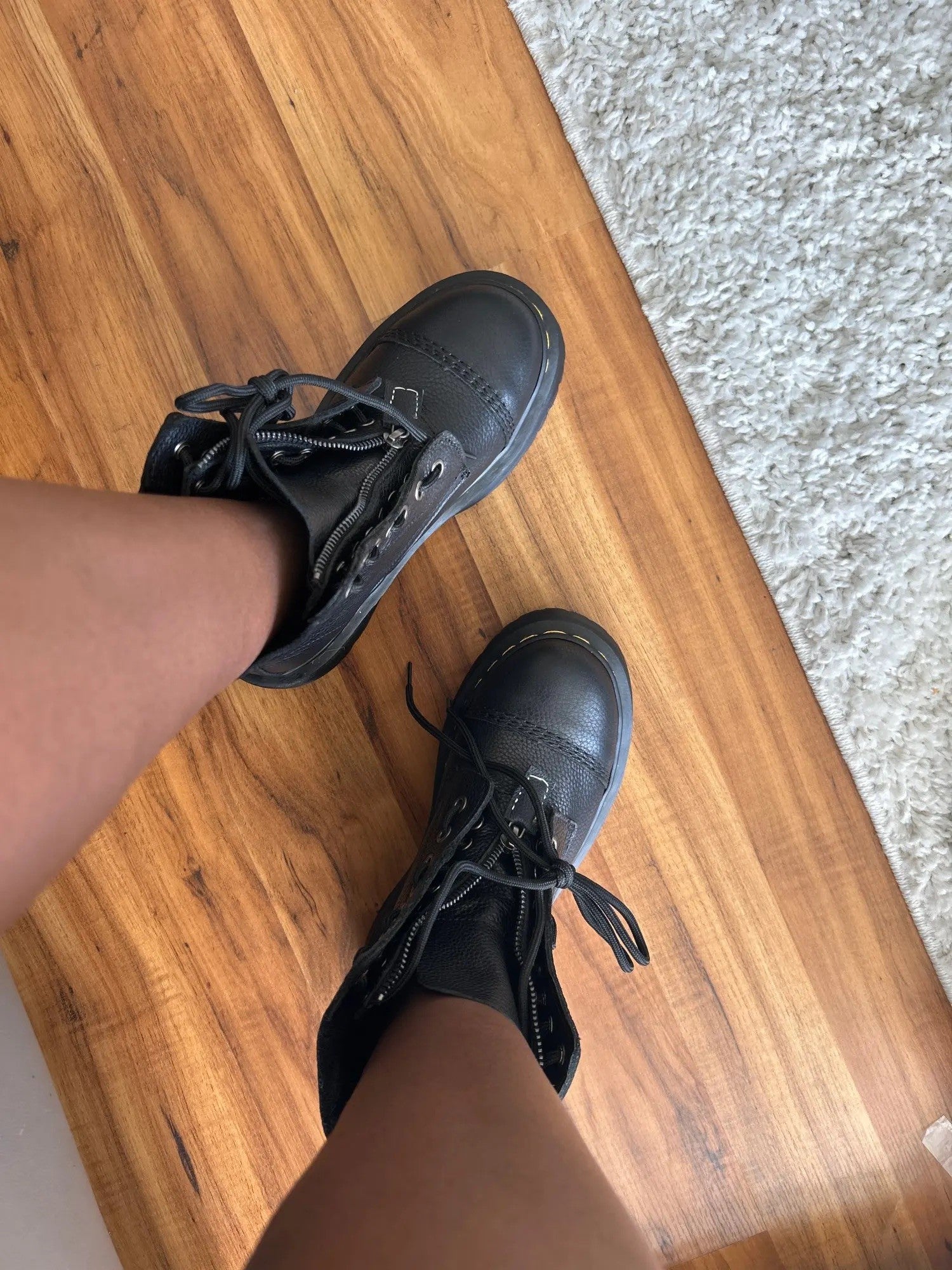 Scarponcino pelle platform