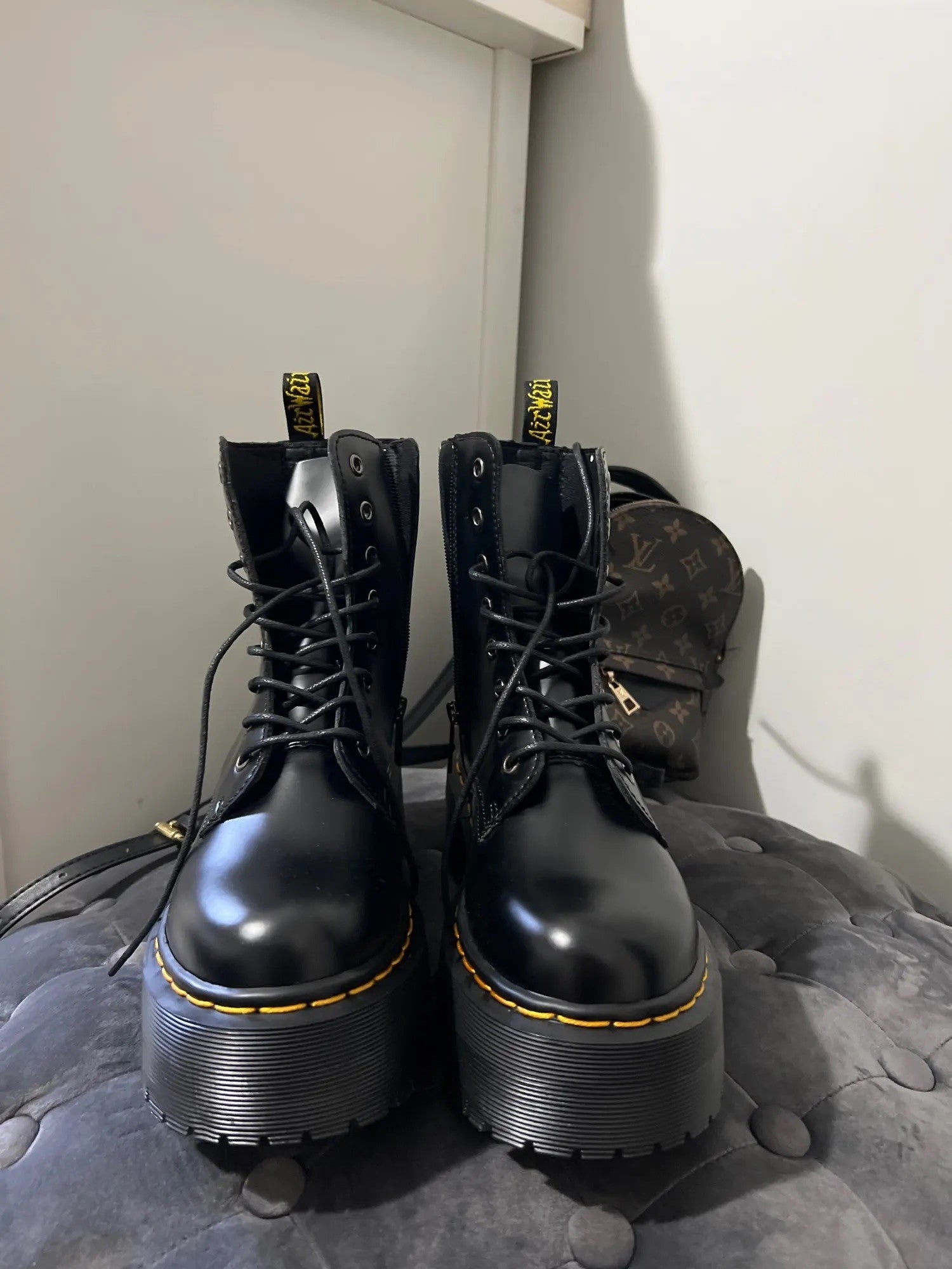 Scarponcino pelle platform