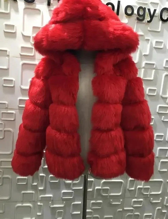 Pelliccia cappuccio Elodie