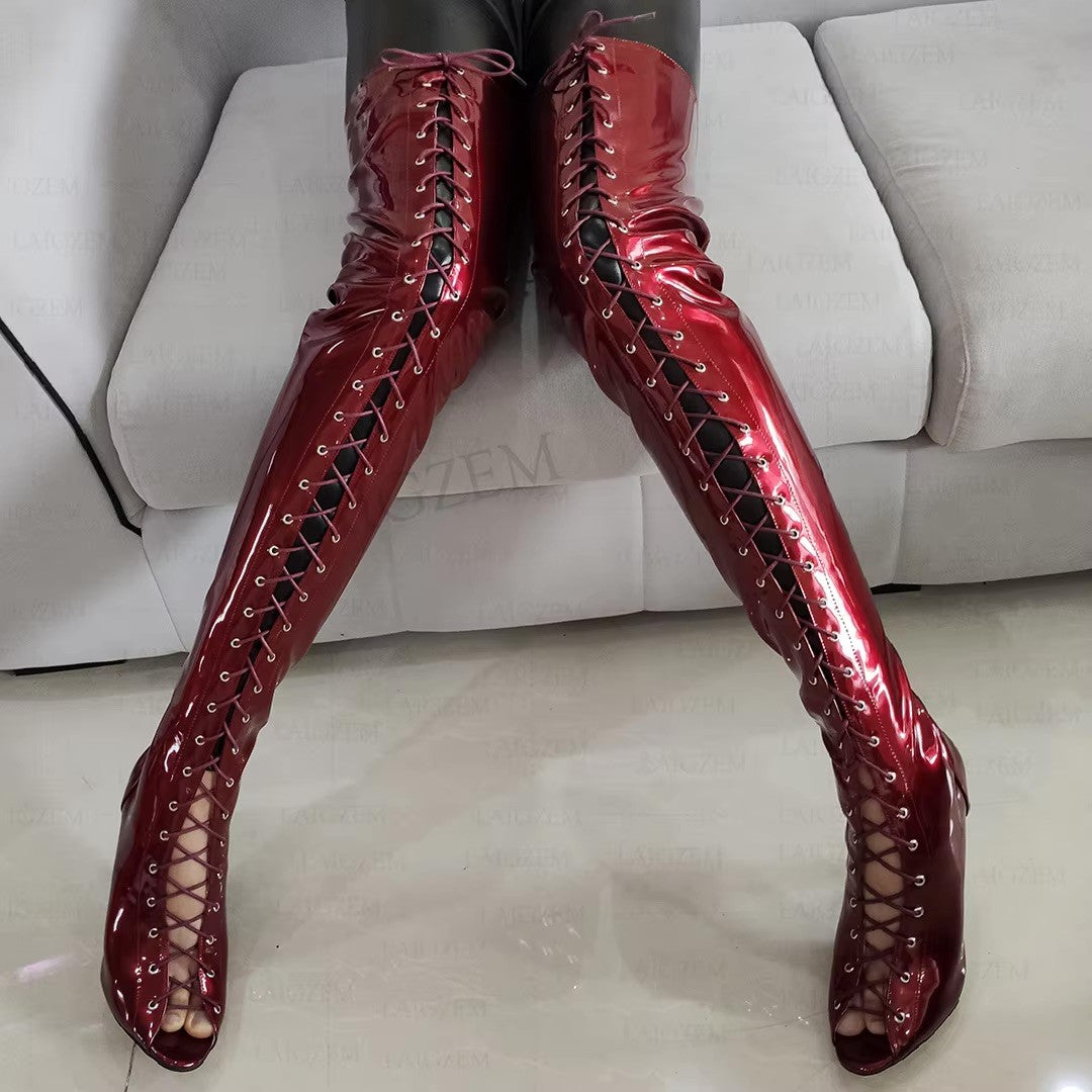 Stivale altissimo vernice Nofrik