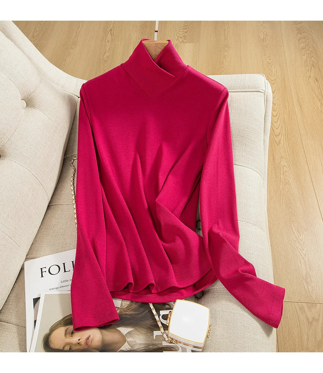 Maglia collo alto incrocio Bty