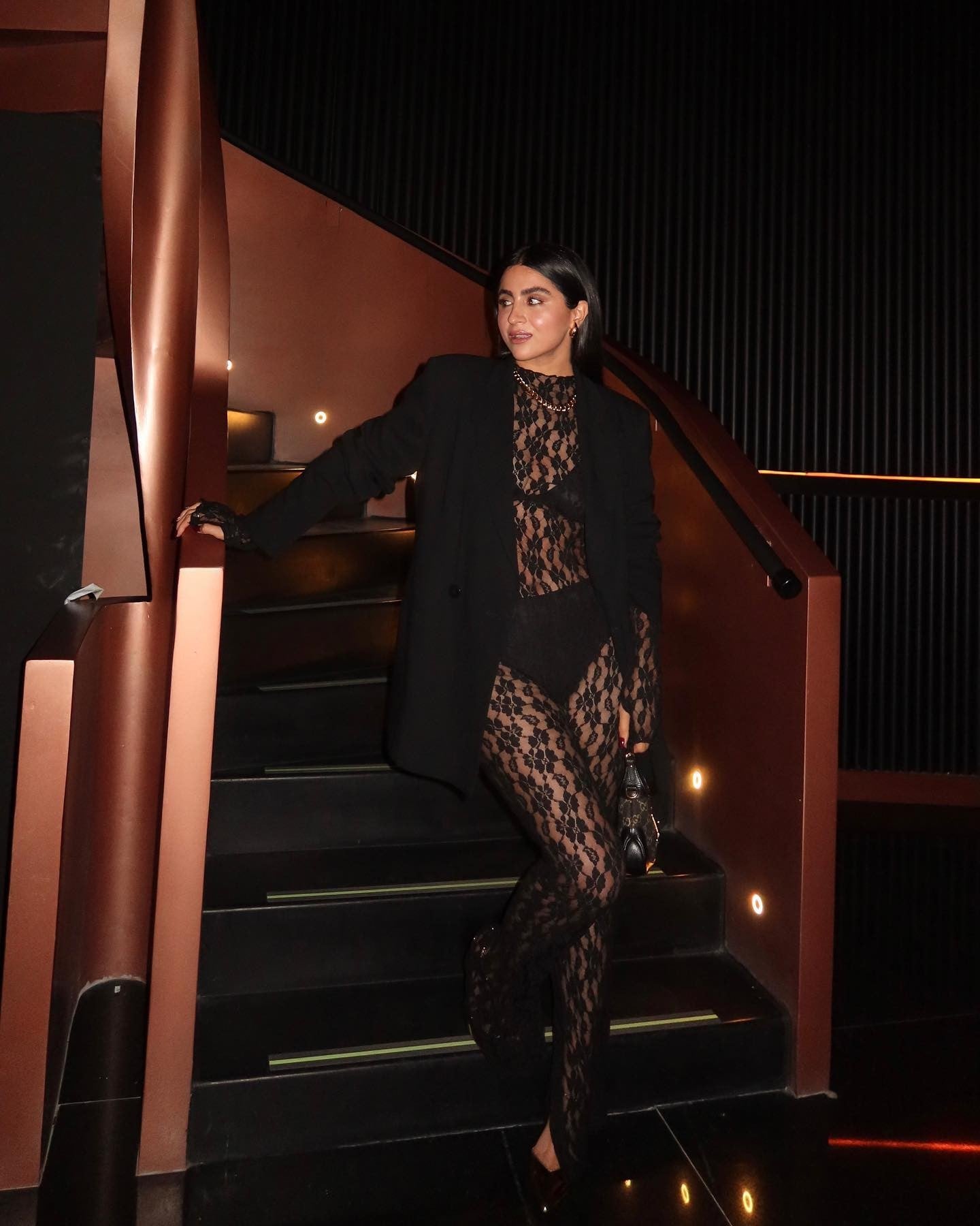 Completo pizzo body+pants Jabi