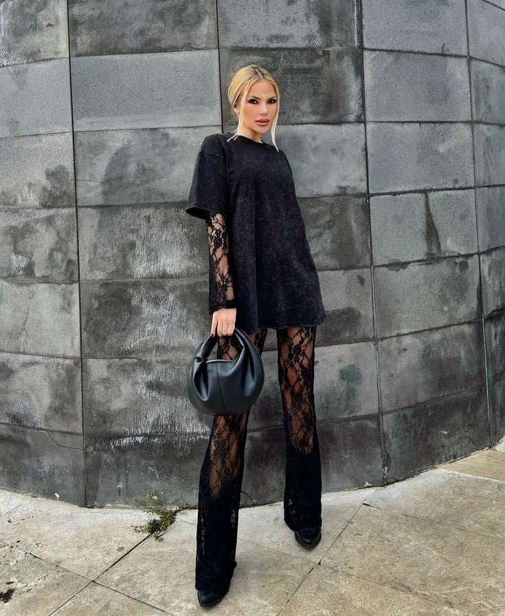 Completo pizzo body+pants Jabi