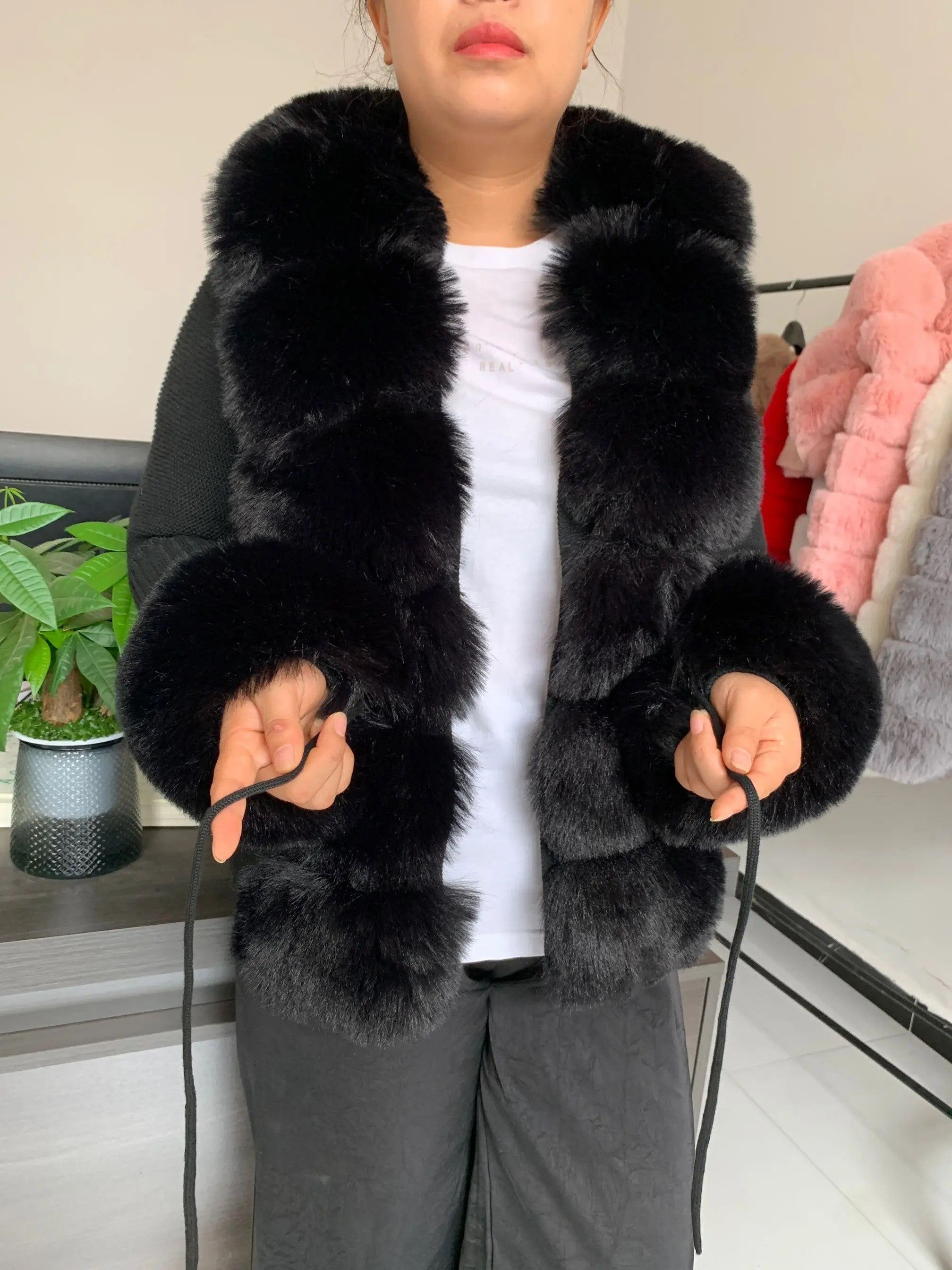 Cardigan con pelo Ogrisd