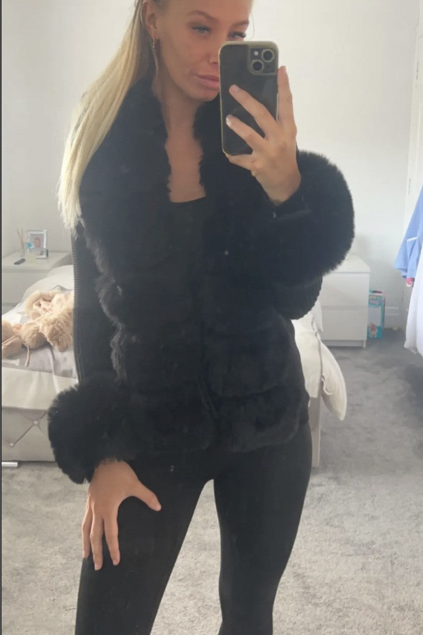 Cardigan con pelo Ogrisd