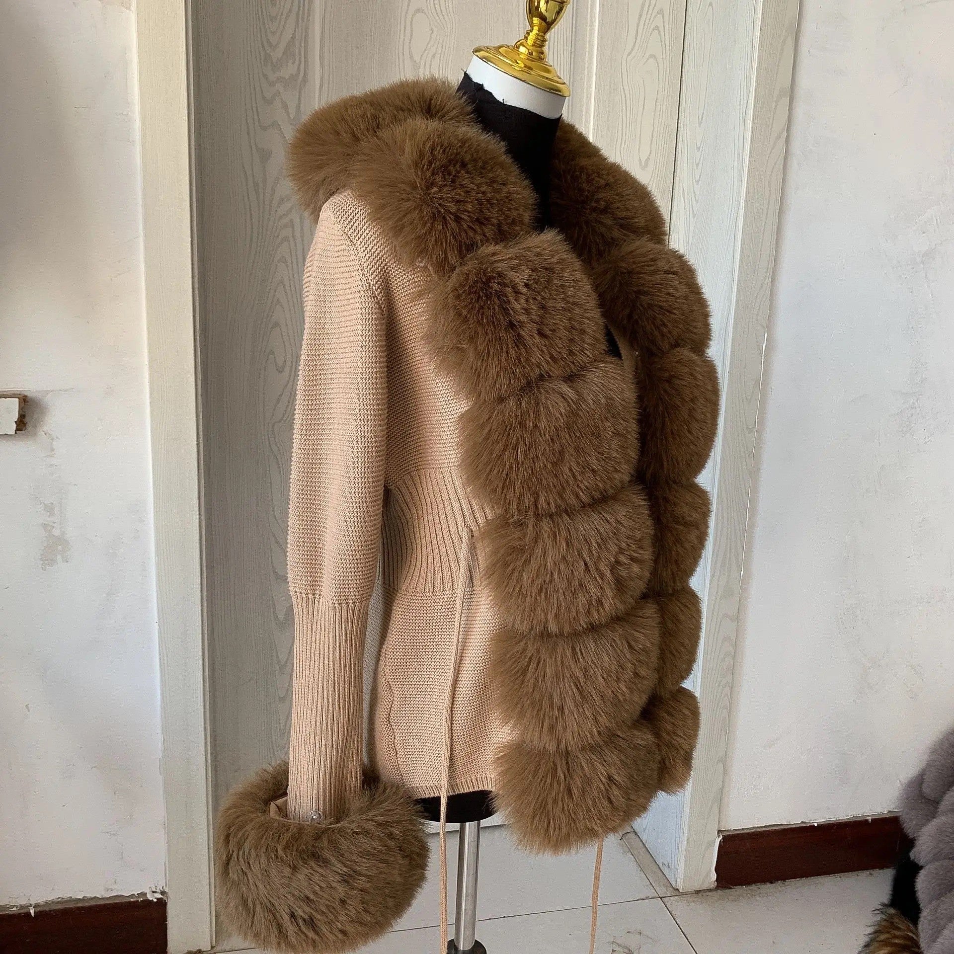 Cardigan con pelo Ogrisd