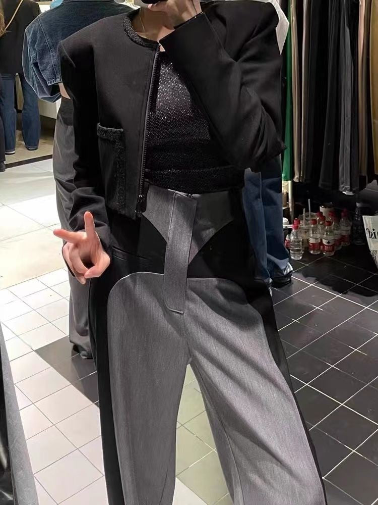 Pantaloni bicolor Thingh