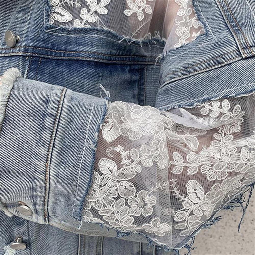 Giubbino pizzo-denim Klipka