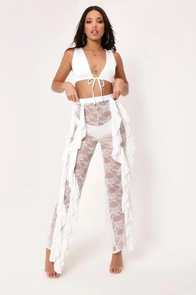 Pants frufru lace