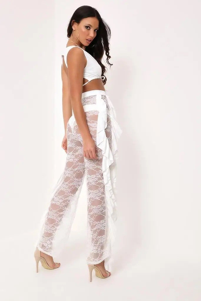 Pants frufru lace