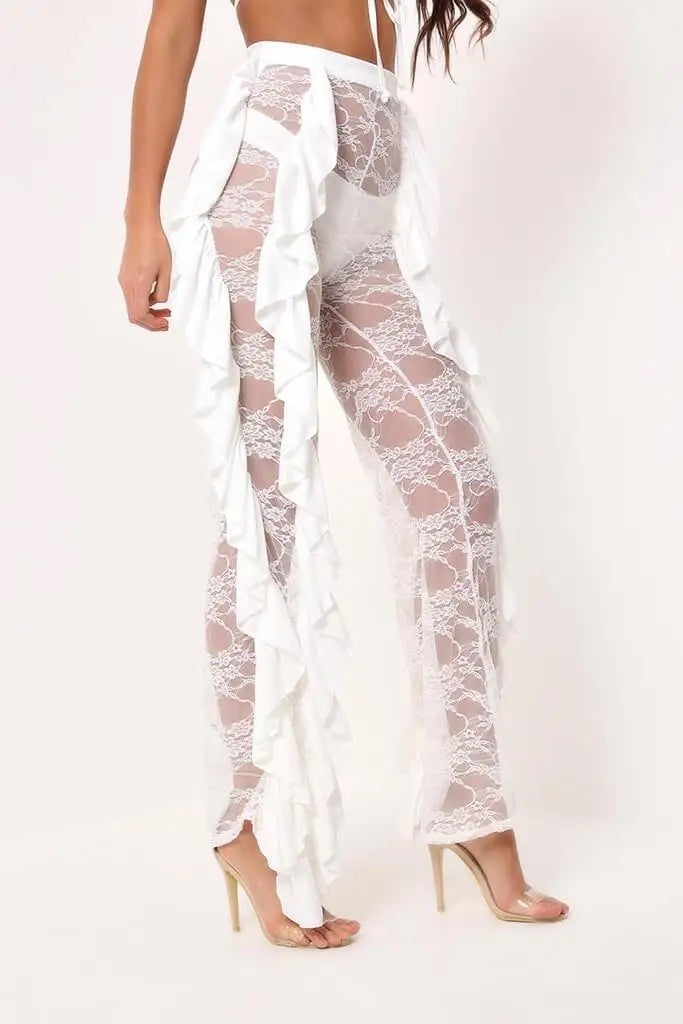 Pants frufru lace