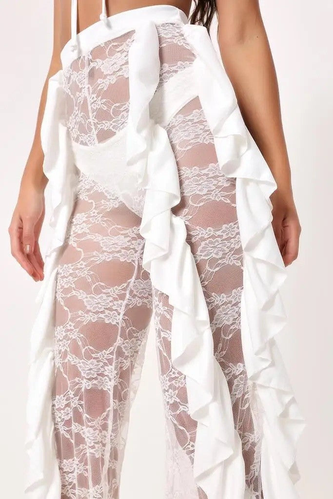 Pants frufru lace