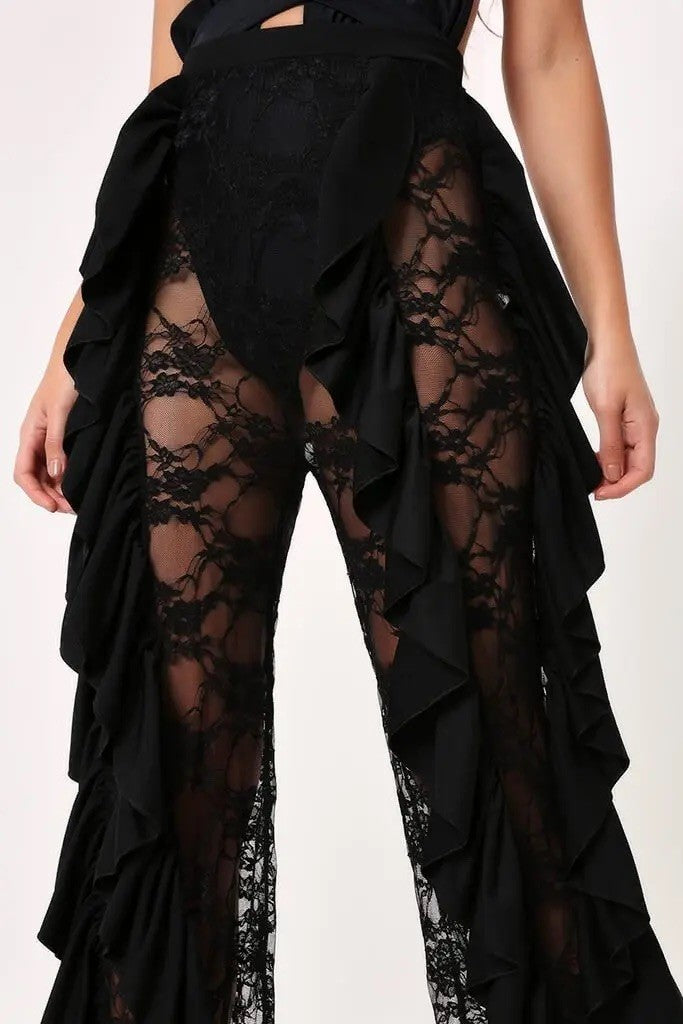 Pants frufru lace