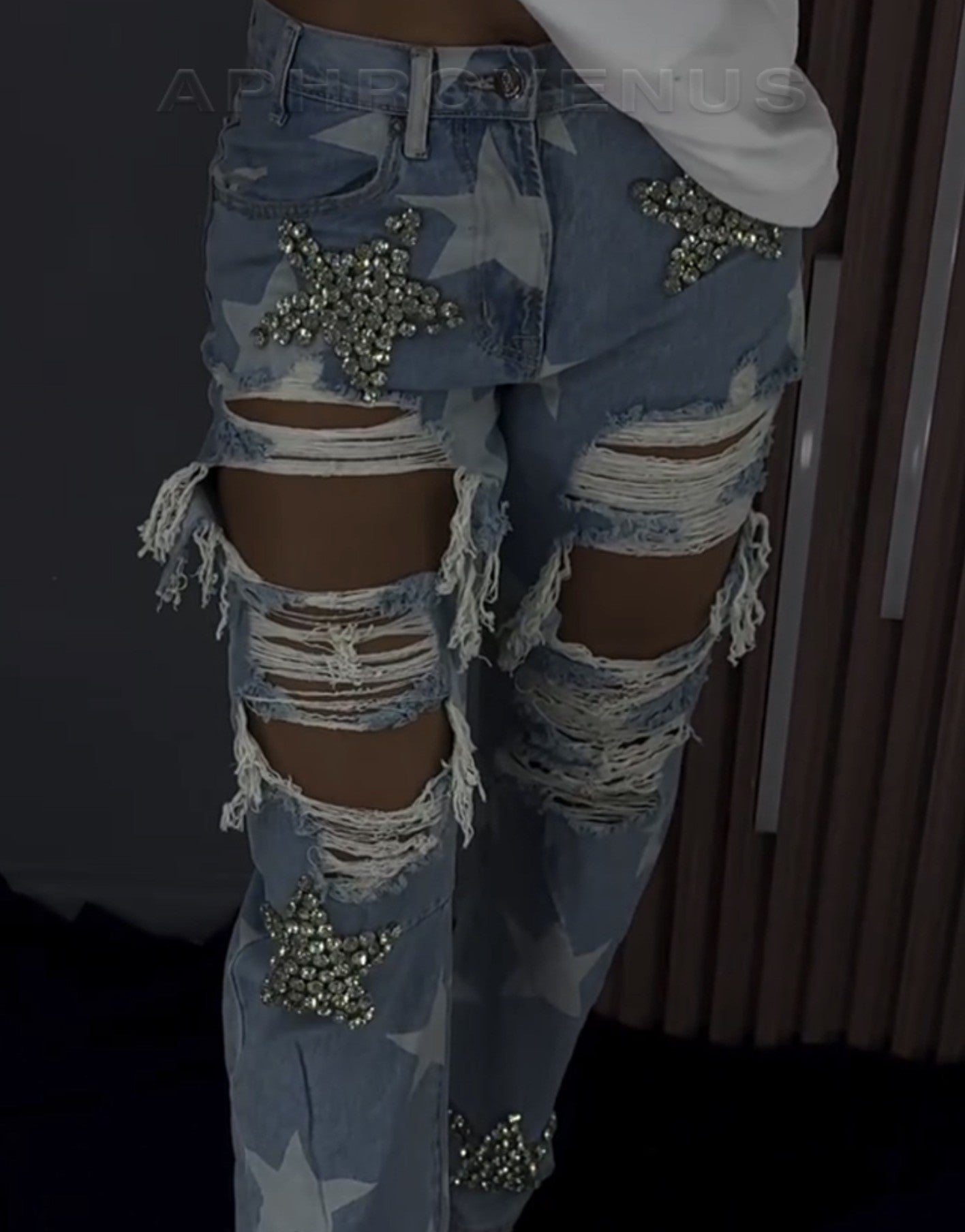 Jeans sparkling stars