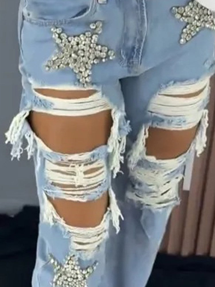 Jeans sparkling stars