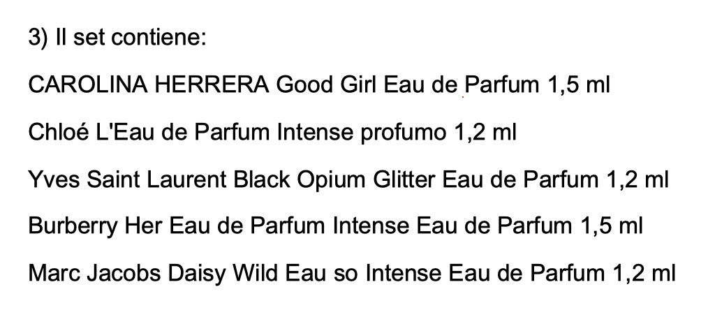 Set Miniature profumi