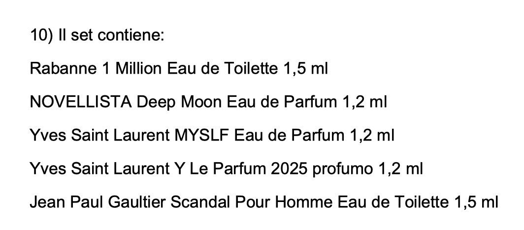 Set Miniature profumi