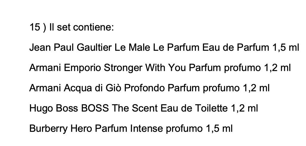 Set Miniature profumi