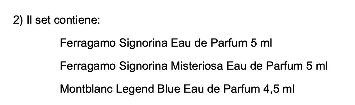 Set Miniature profumi A