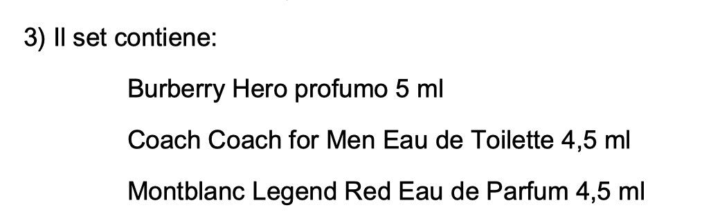 Set Miniature profumi A