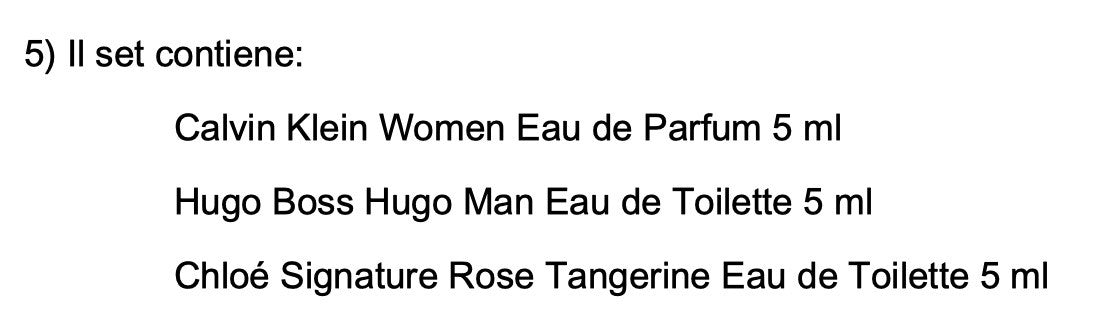 Set Miniature profumi A