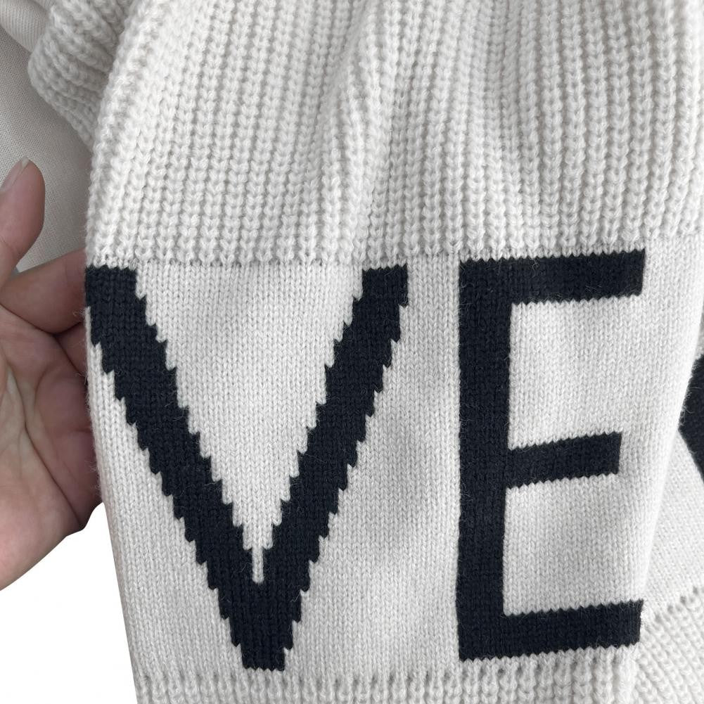 Cappotto knit letter