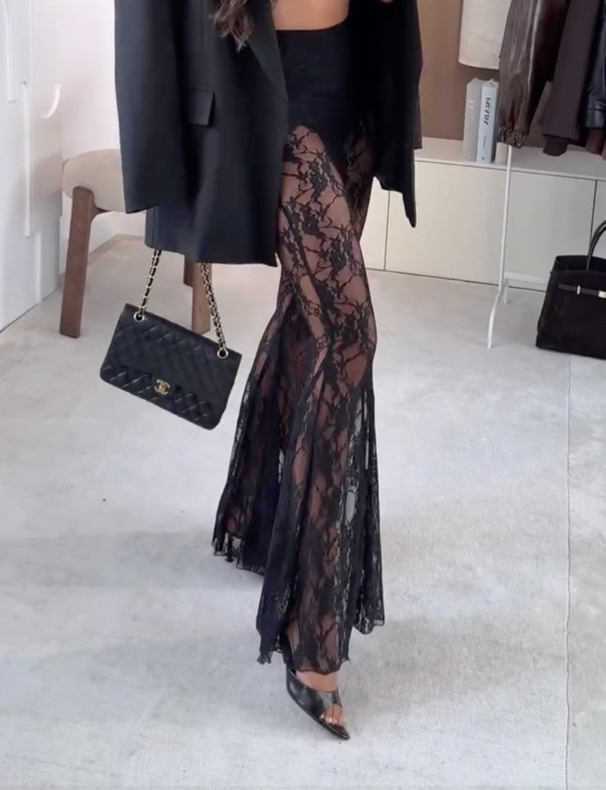 Pants pizzo a zampa Rochj