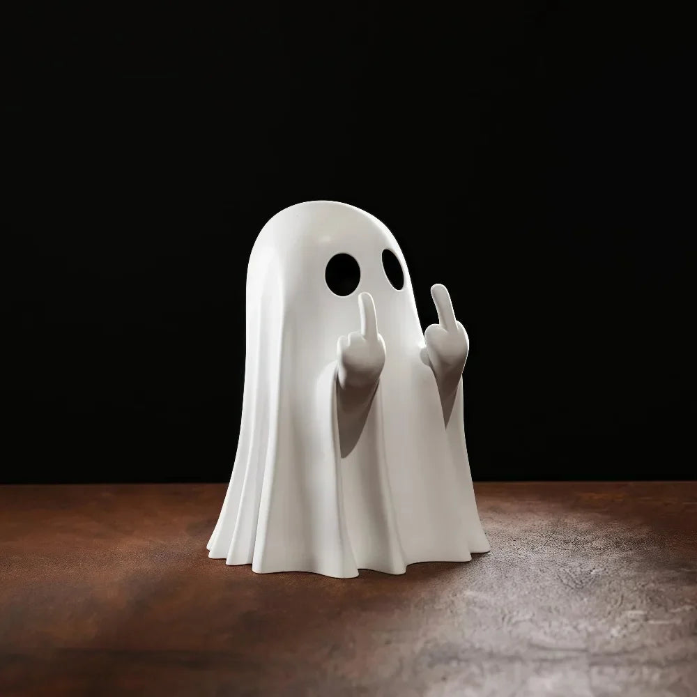 Statuetta fantasma dito medio 
Decorazione Halloween spiritosa