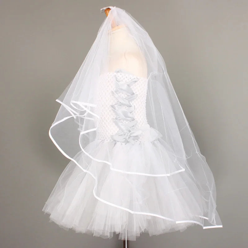 Abito tutù sposa morta bambina 
Costume Halloween in tulle