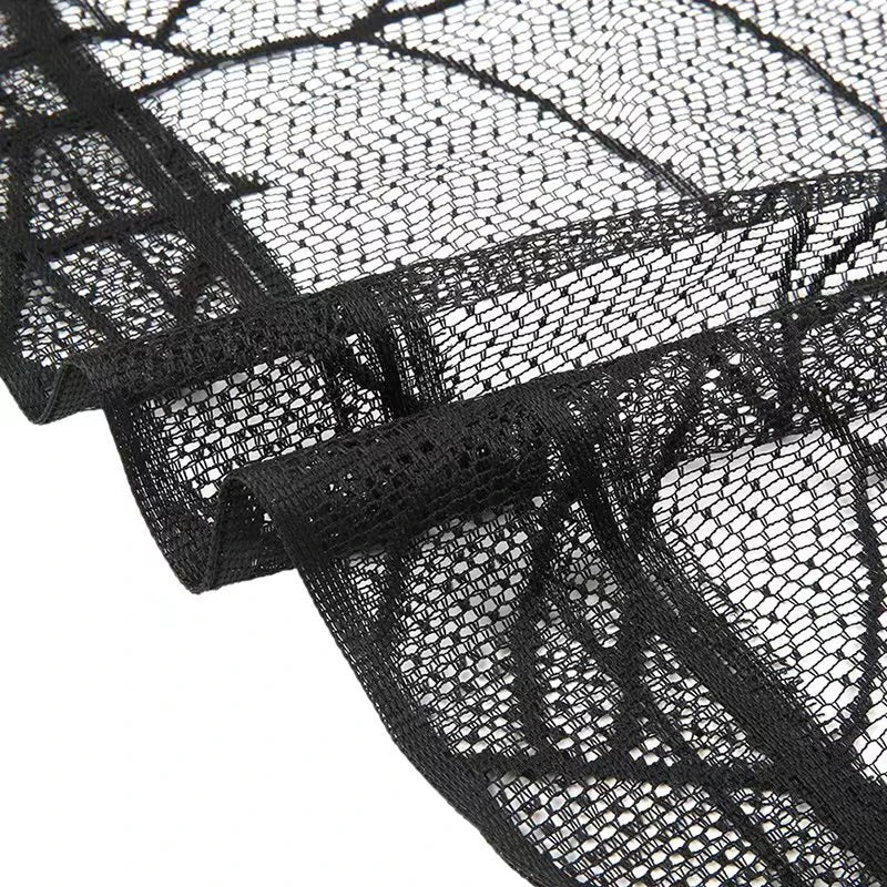 Tenda pizzo Halloween pipistrello 
Copri mensola effetto ragnatela