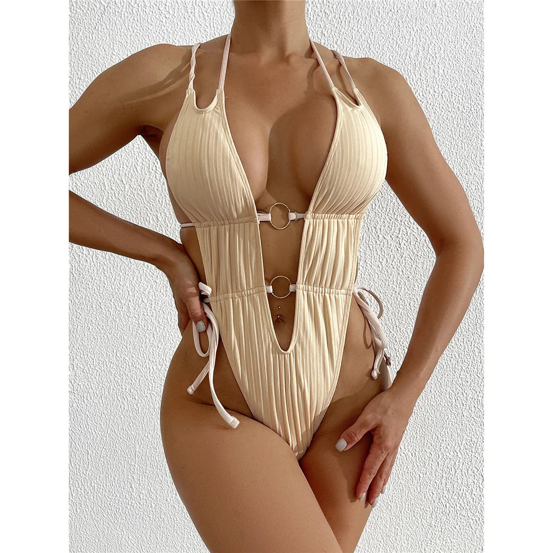 Monokini Supersgambato Itryp con laccetti laterali
