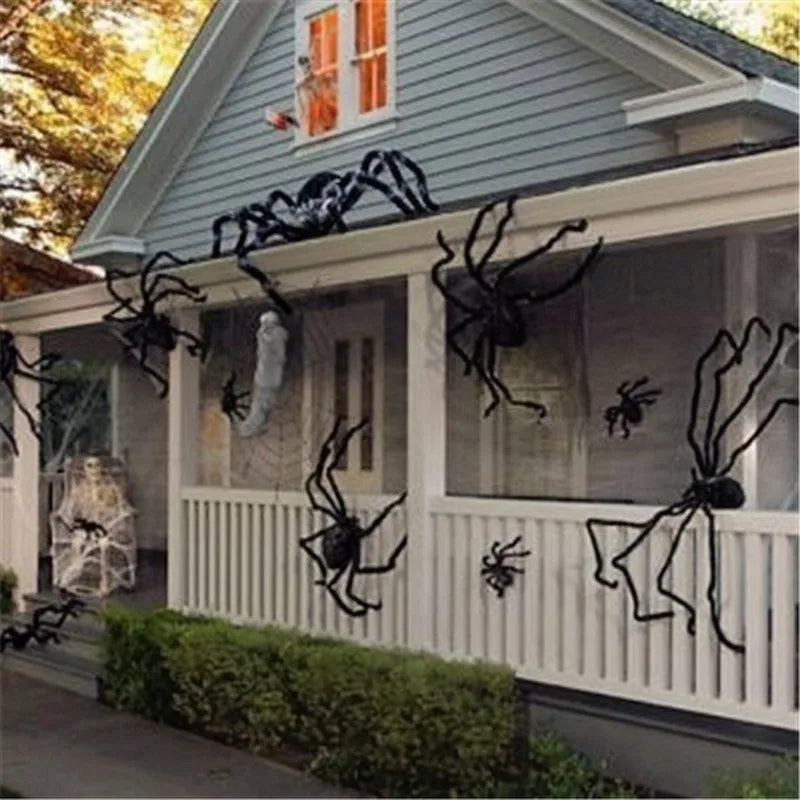Ragno gigante peloso Halloween 
Decoro casa stregata occhi rossi