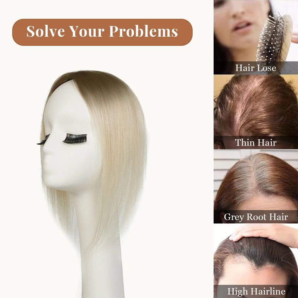 Topper léger 5x8 solution pour cheveux clairsemés et racines blanches | Dream Shop