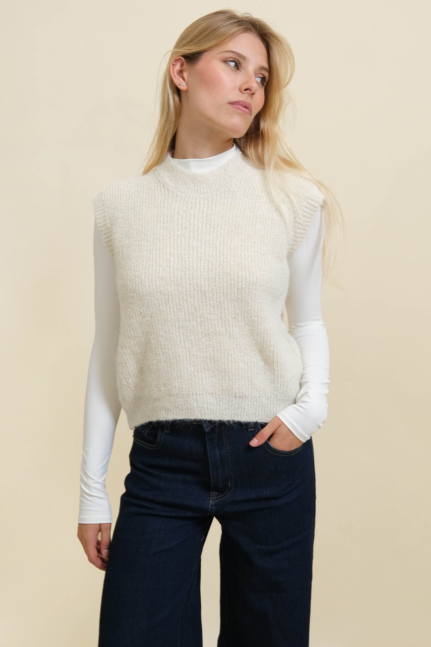 GILET CREAM GLOW