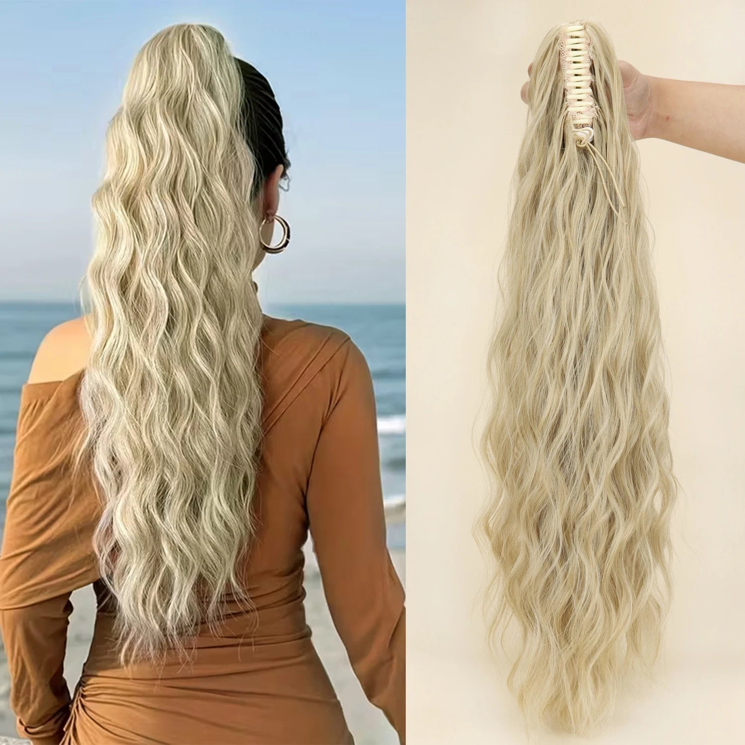 Coda Mollettone Riccia extension capelli voluminosi effetto naturale 70 cm